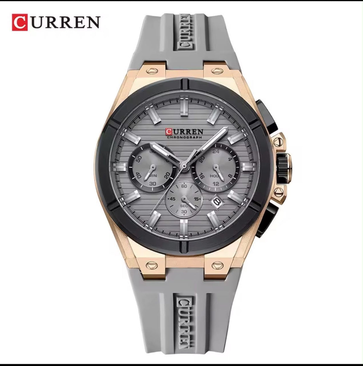 CURREN Chronograph Watch – Sporty Octagonal Case Men’s Quartz Watch - Everything By Bidmic