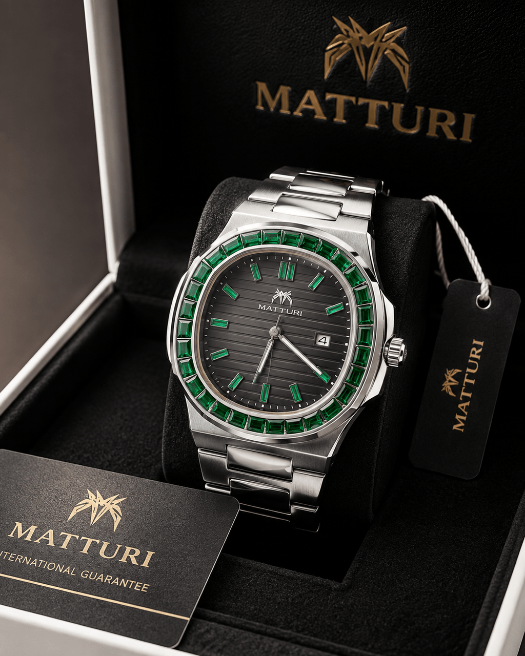 Matturi Green Emerald-Inspired Luxury Timepiece - Everything By Bidmic