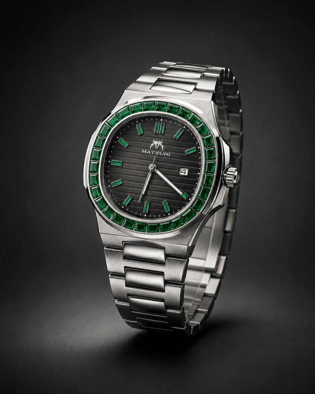 Matturi Green Emerald-Inspired Luxury Timepiece - Everything By Bidmic